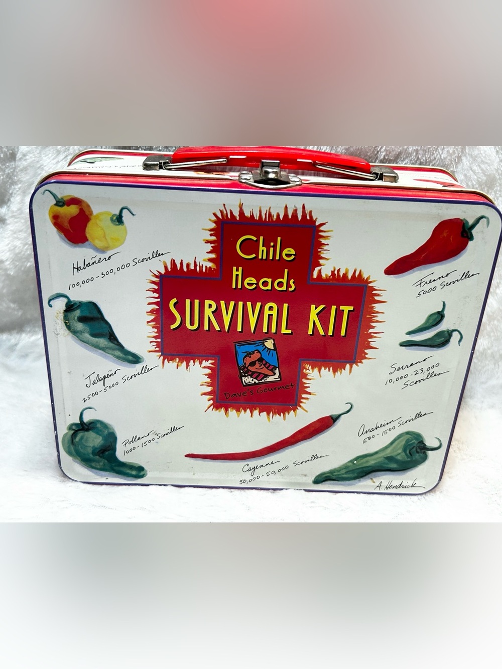Chile Heads Survival Kit Empty Metal Lunch Box